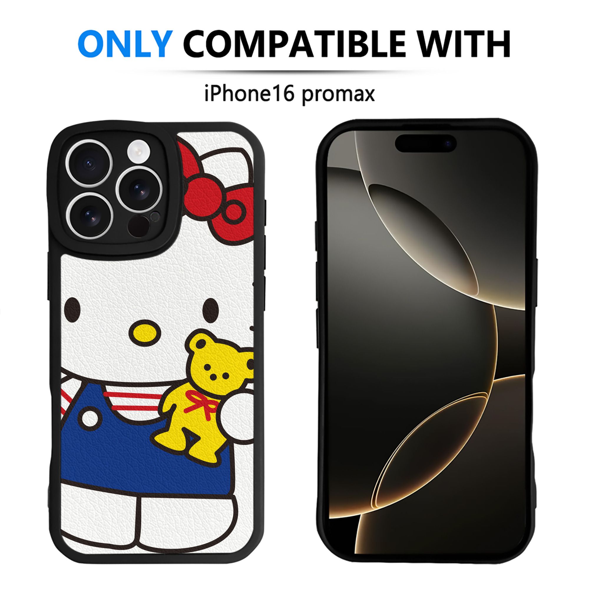 （画像用） Hello Kitty ハローキティ 【iPhone 16シリーズ対応】シリコンスマホケース（レザー調） 材質：シリコン